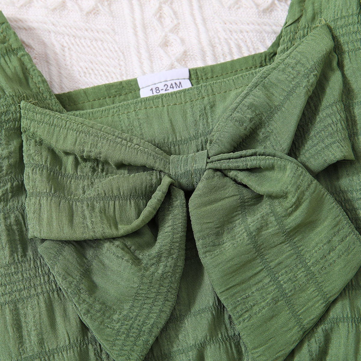 Kids Girls Textured Bow Detail Top and Belted Shorts Set