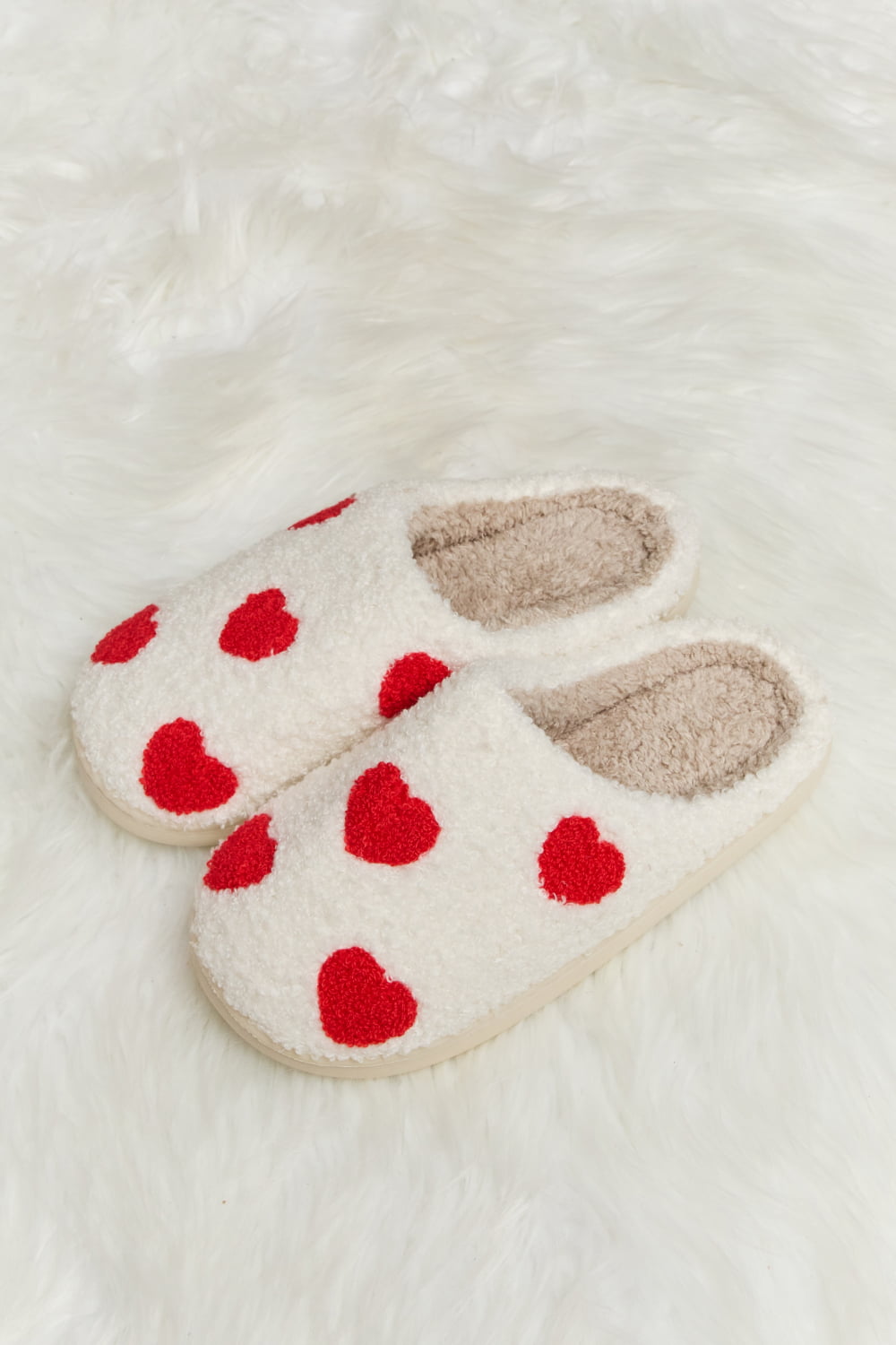 Printed Plush Slide Slippers